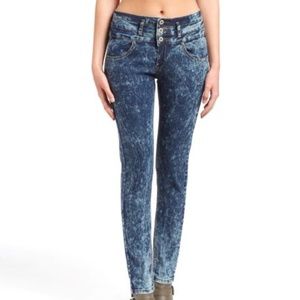 Blue Acid Wash Skinny Jeans